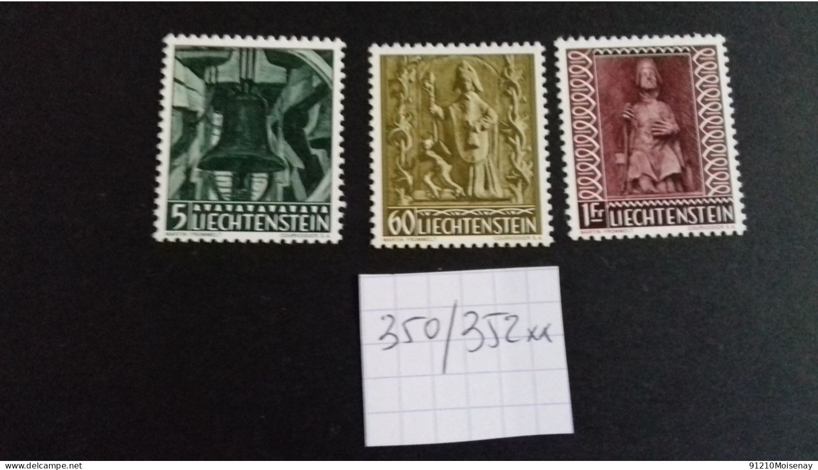 LIECHTENSTEIN   N°350/352** - Nuevos