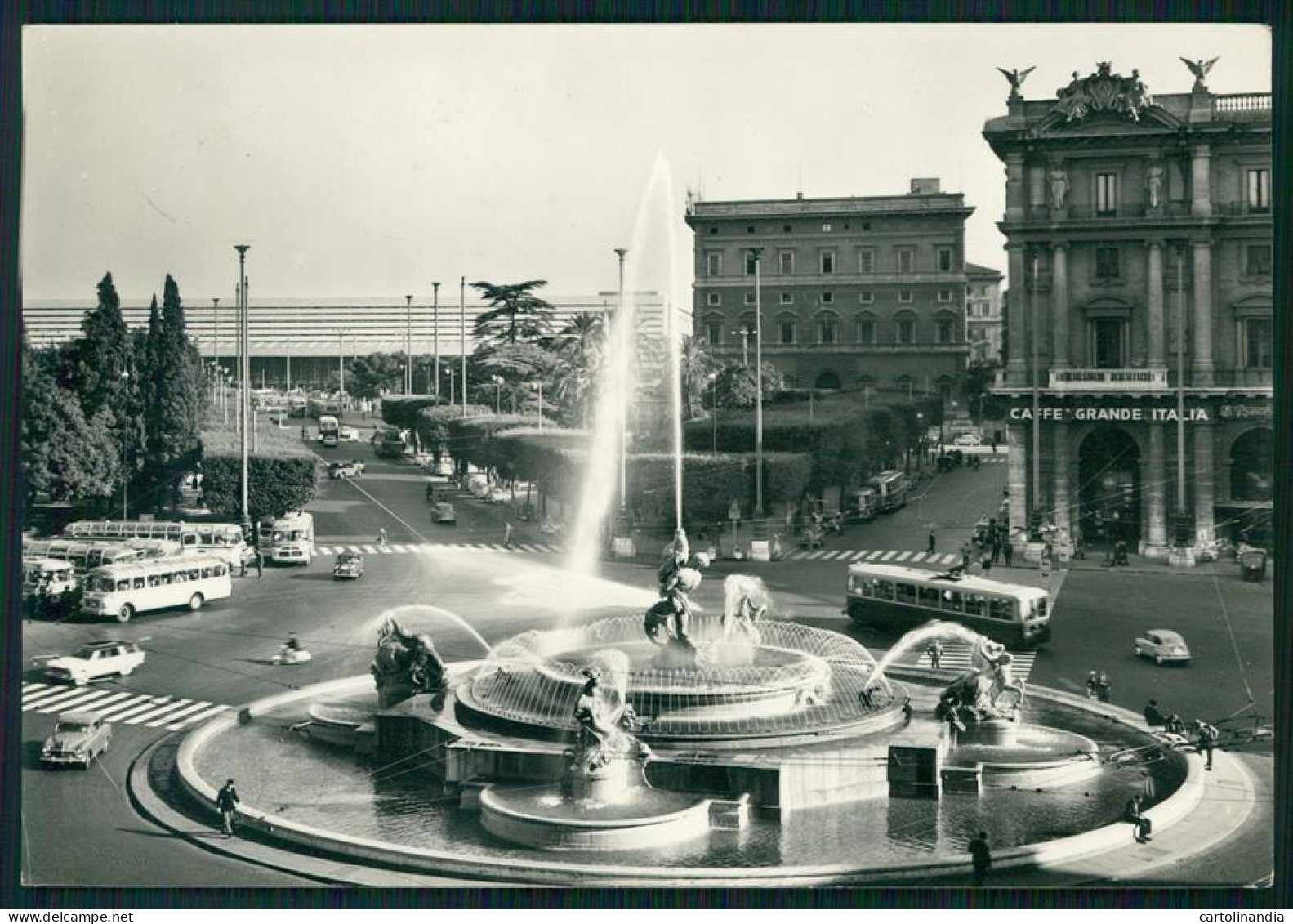 Roma Città Piazza Esedra Foto FG Cartolina MZ5042 - Sonstige & Ohne Zuordnung