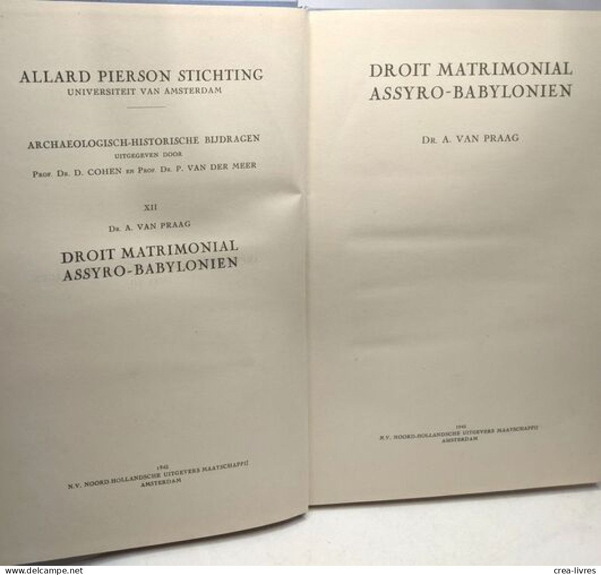 Droit Matrimonial Assyro-babylonien - Recht