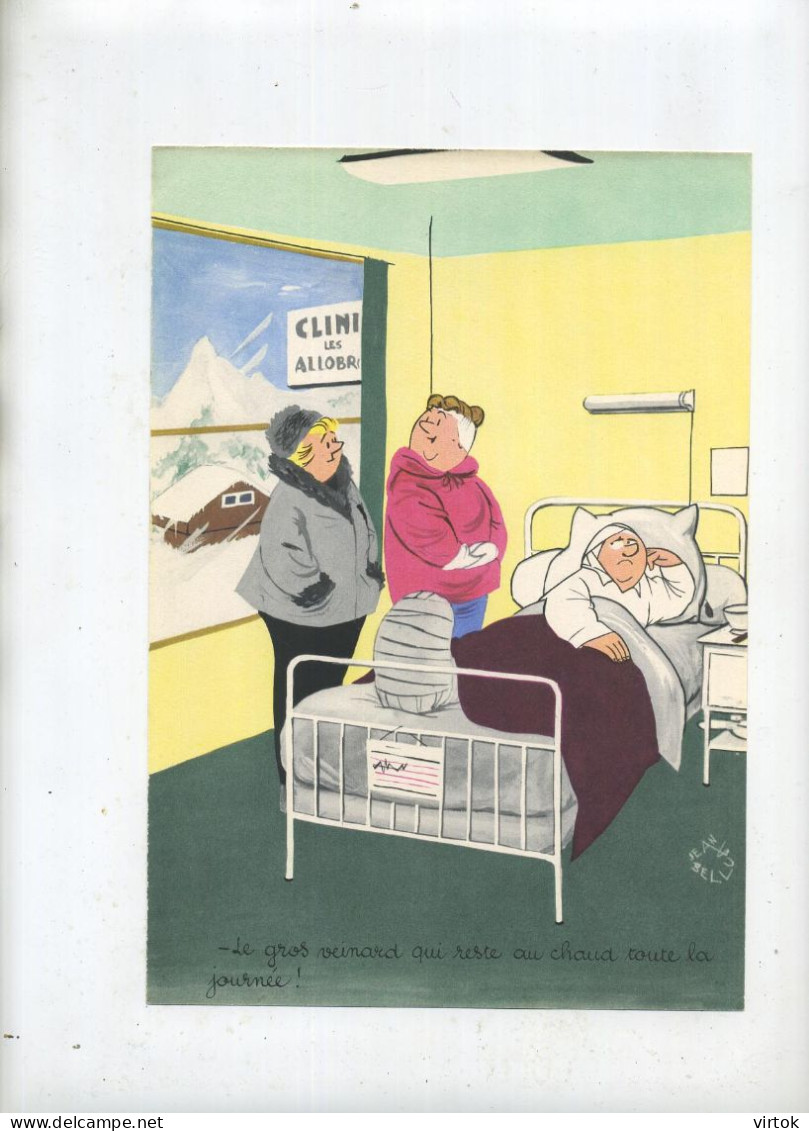 Illustrateur JEAN SELLUS (pharmacie Centrale Bruxelles) 1959 -- Voir Verso Pour Le Mois (  23 X 16 Cm) : Excellent  état - Advertising