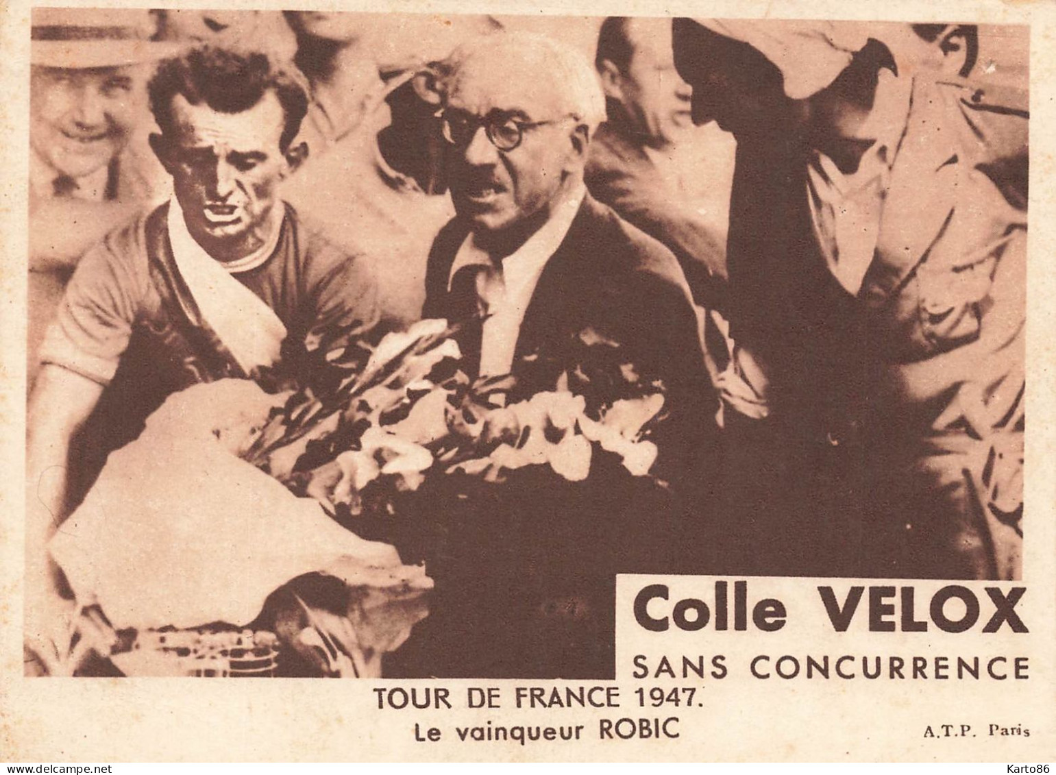 Jean ROBIC * Coureur Cycliste Né à Condé Les Vouziers * Vainqueur Tour De France 1947 * Cyclisme Vélo * Doc Ancien Robic - Radsport