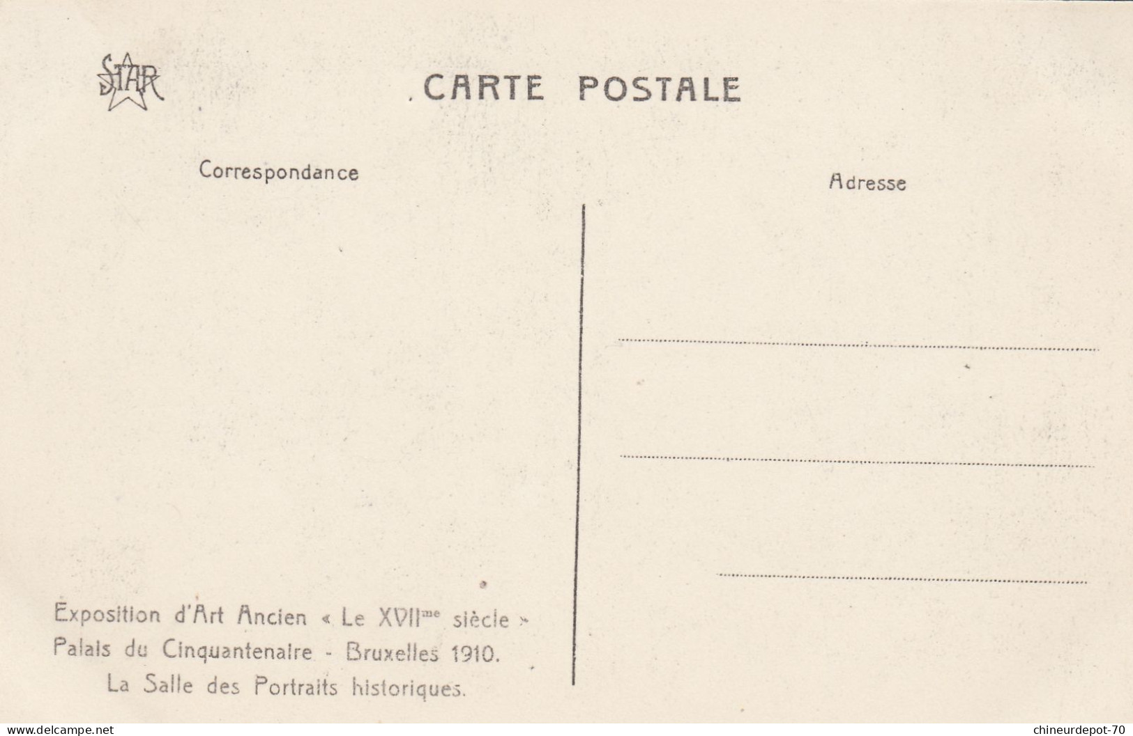 EXPOSITION D ART ANCIEN PALAIS DU CINQUANTENAIRE BRUXELLES 1910 - Expositions Universelles