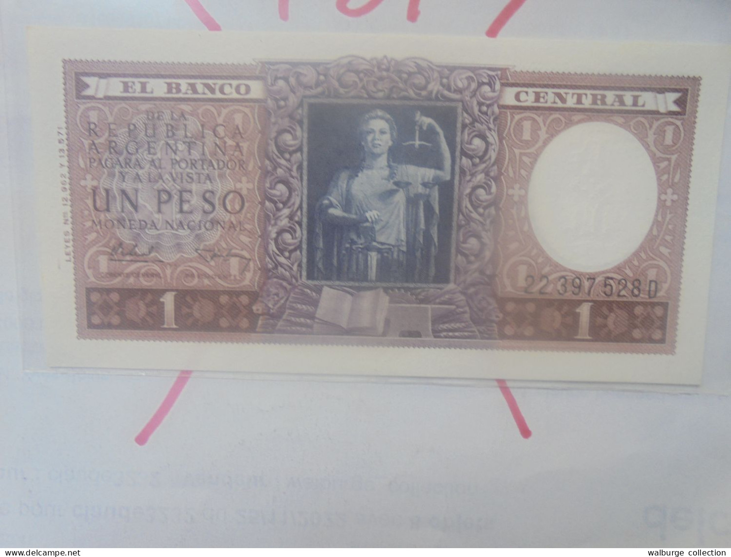 ARGENTINE 1 PESO 1952-55 Neuf  (B.33) - Argentine