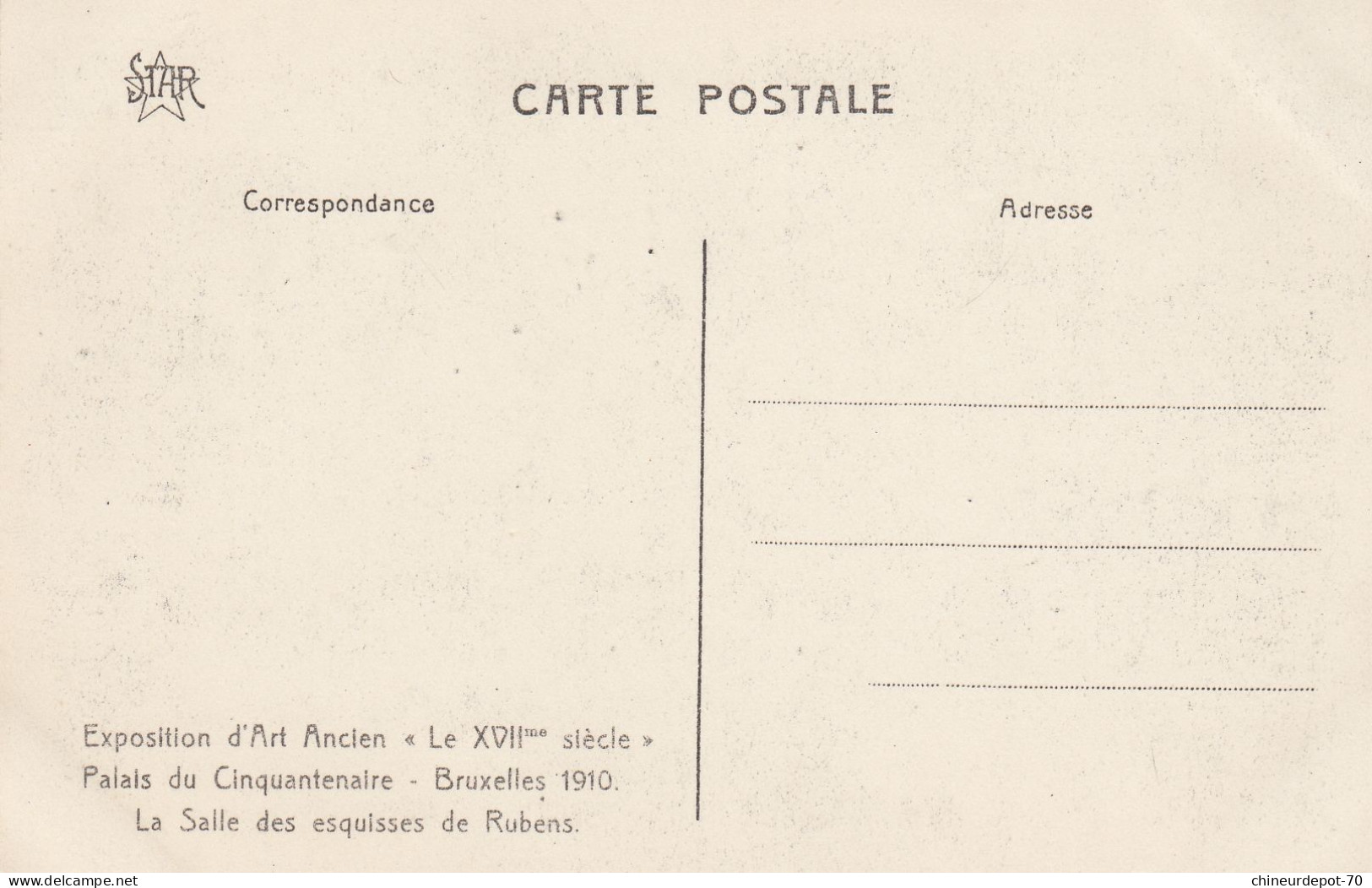 EXPOSITION D ART ANCIEN PALAIS DU CINQUANTENAIRE BRUXELLES 1910 - Expositions Universelles