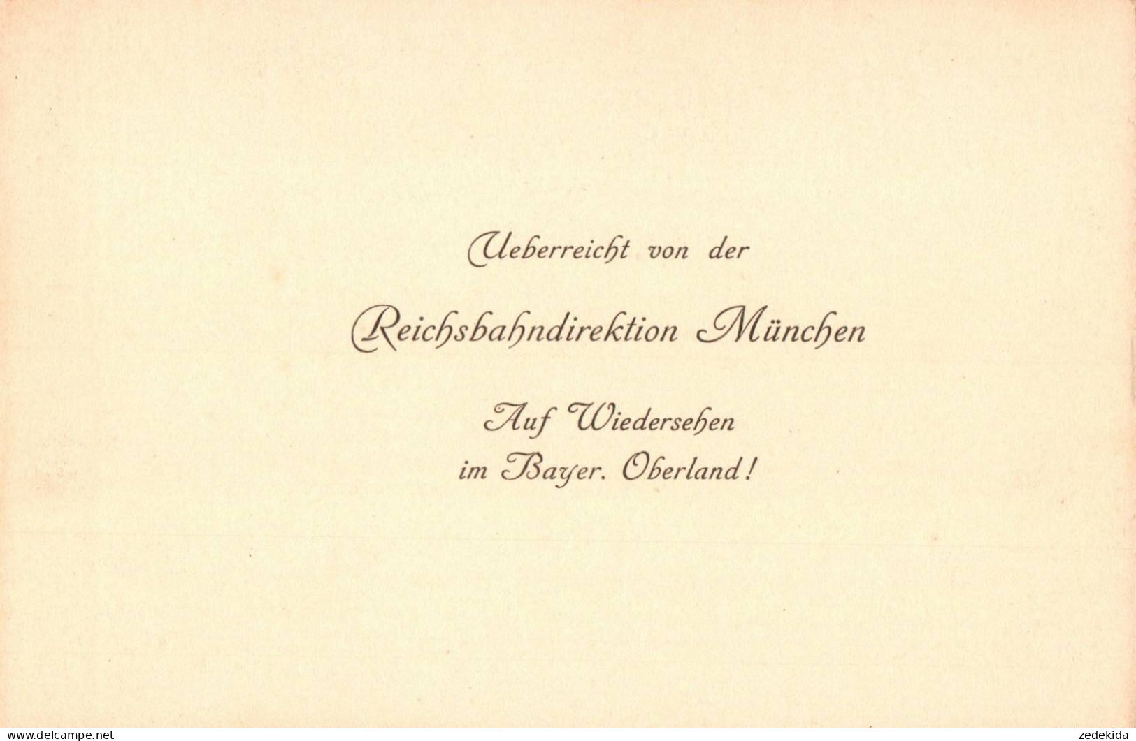 E6481 - München Reichsbahndirektion Visitenkarte Chiemsee - Visiting Cards