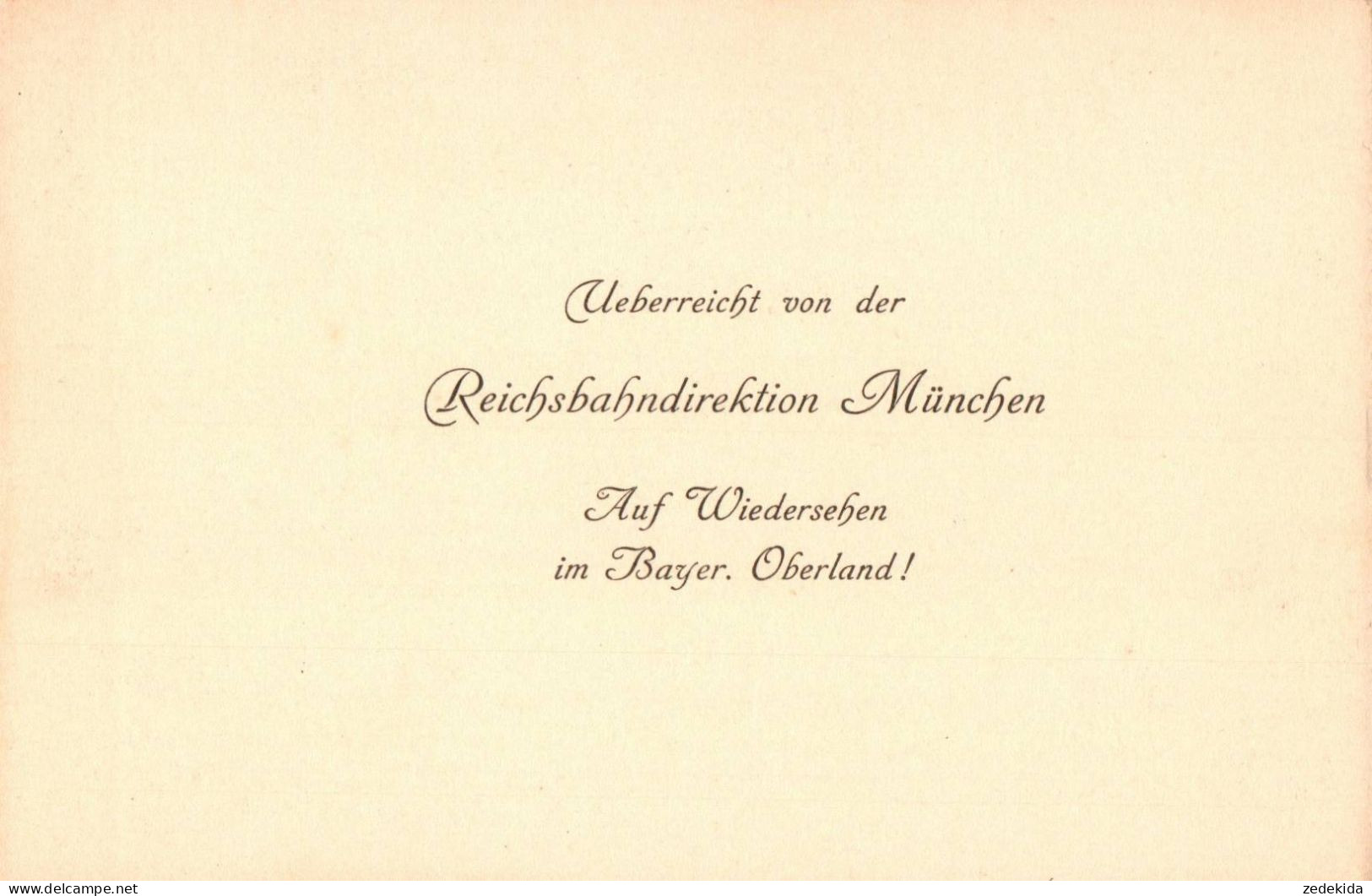 E6481 - München Reichsbahndirektion Visitenkarte Chiemsee - Cartoncini Da Visita