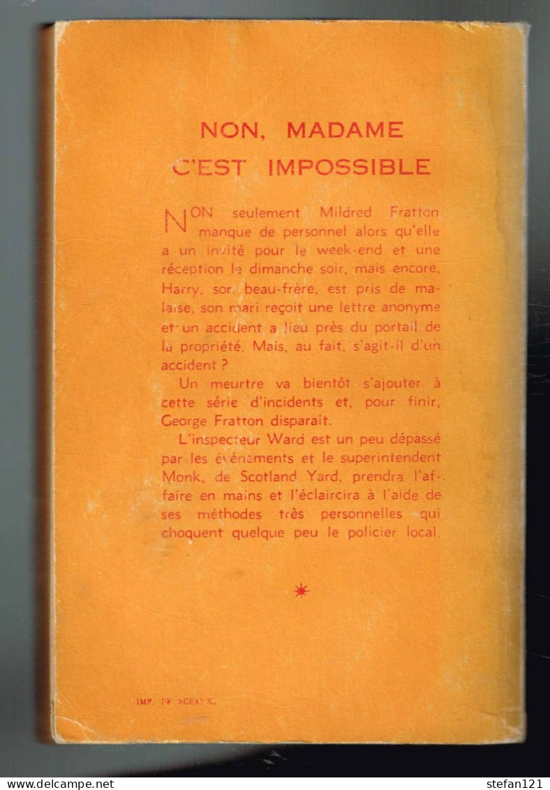 Non Madame C'est Impossible - Michael Halliday - 1964 - 190 Pages 17,5 X 11,5 Cm - Le Masque