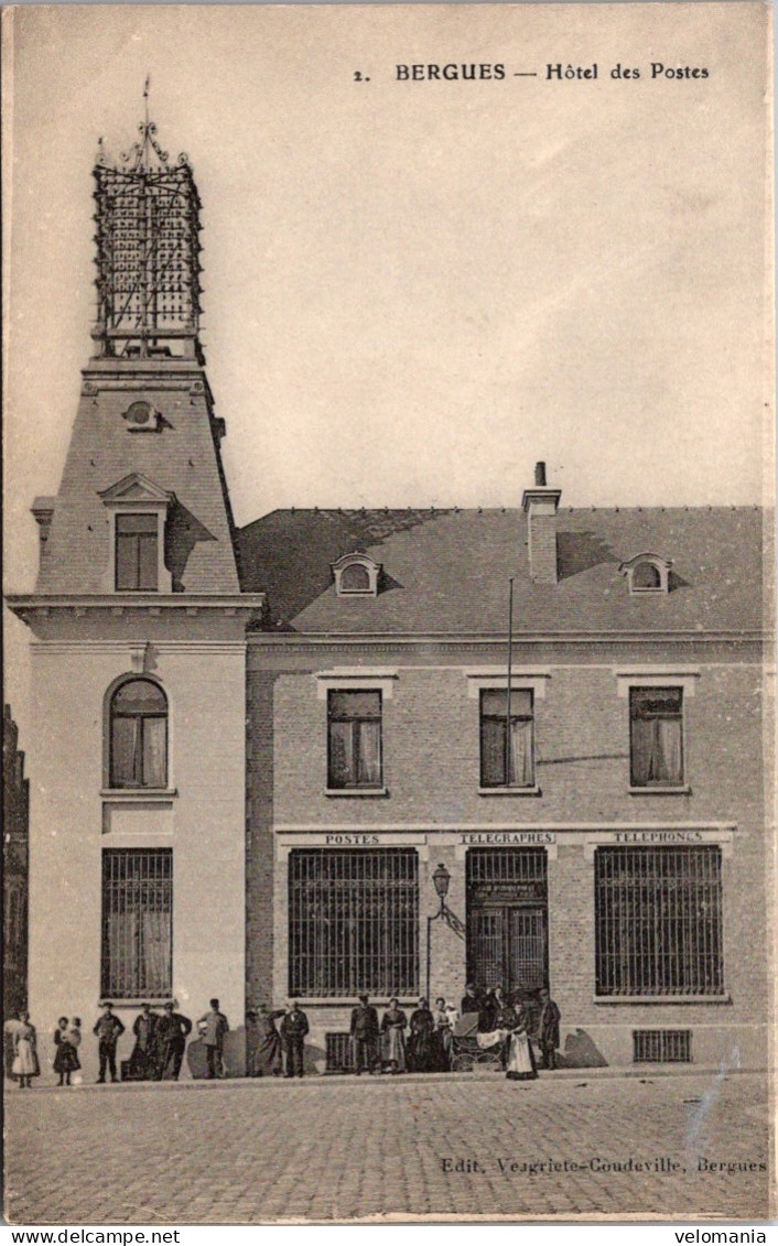 20375 Cpa 59 Bergues - Hôtel Des Postes - Bergues