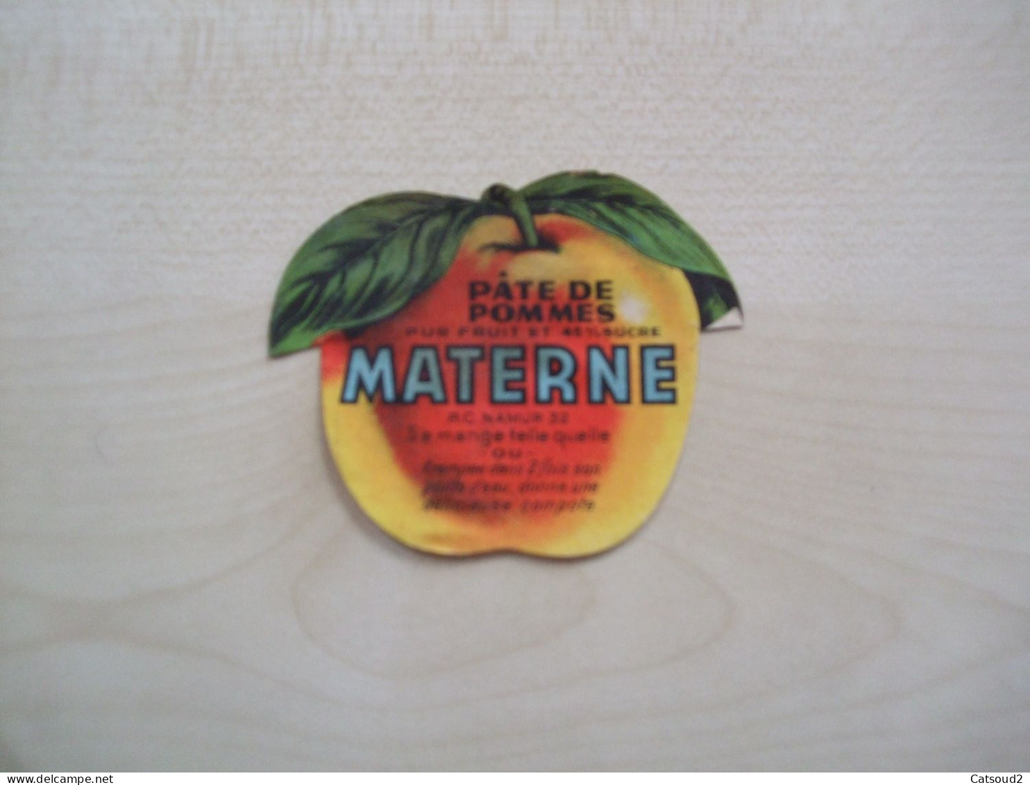 étiquette Ancienne MATERNE Pâte De Pommes - Alimentaire