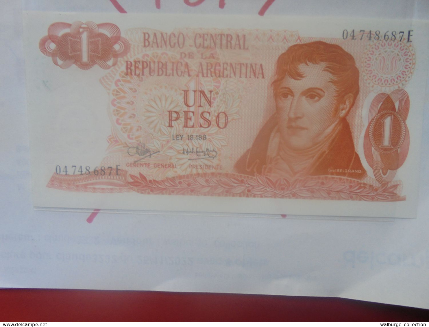 ARGENTINE 1 PESO 1974 Neuf (B.33) - Argentinien