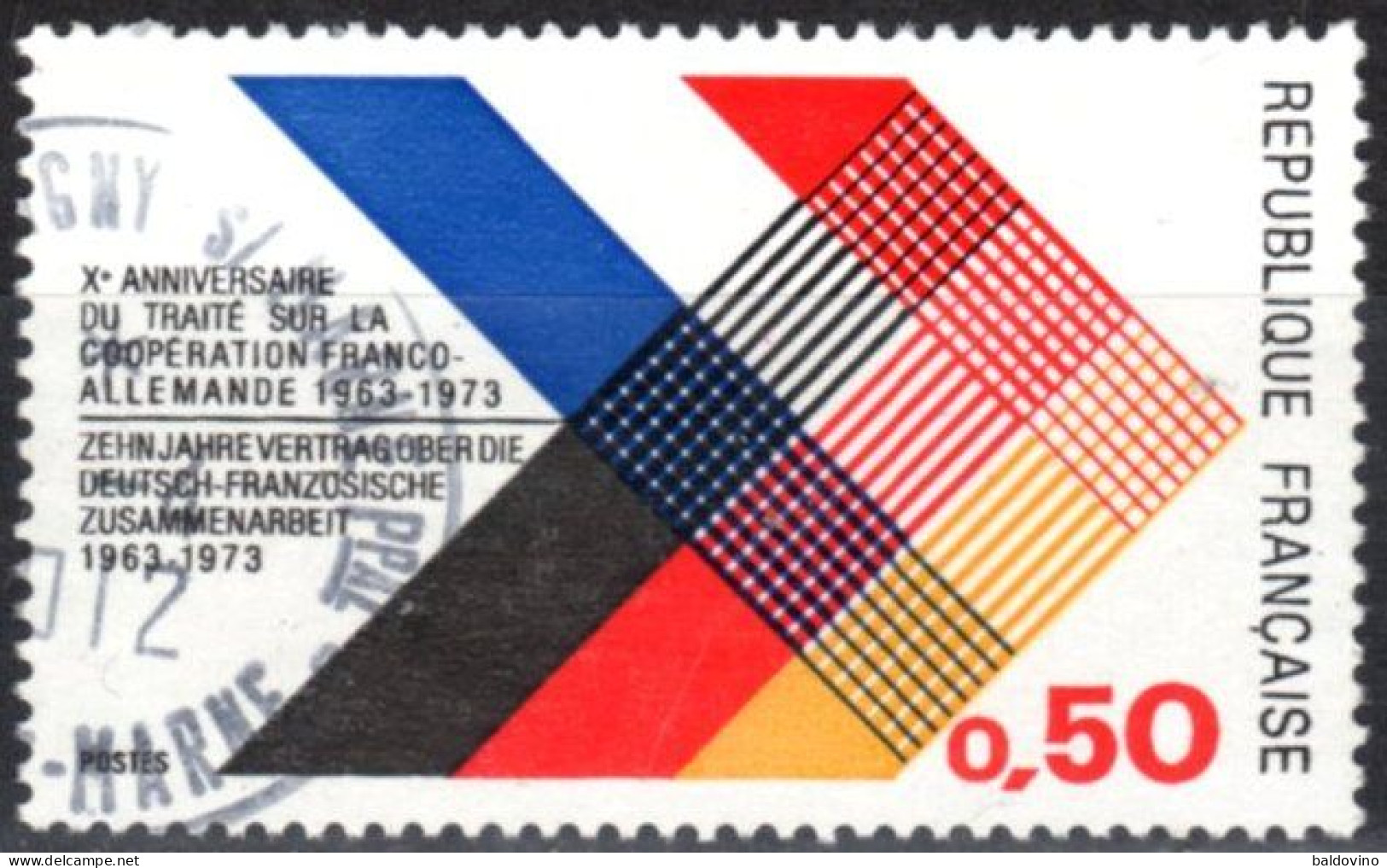 Francia 1970/77 N°1642-1681-1720-1739-1810-1871-1873-1922 - Gebruikt