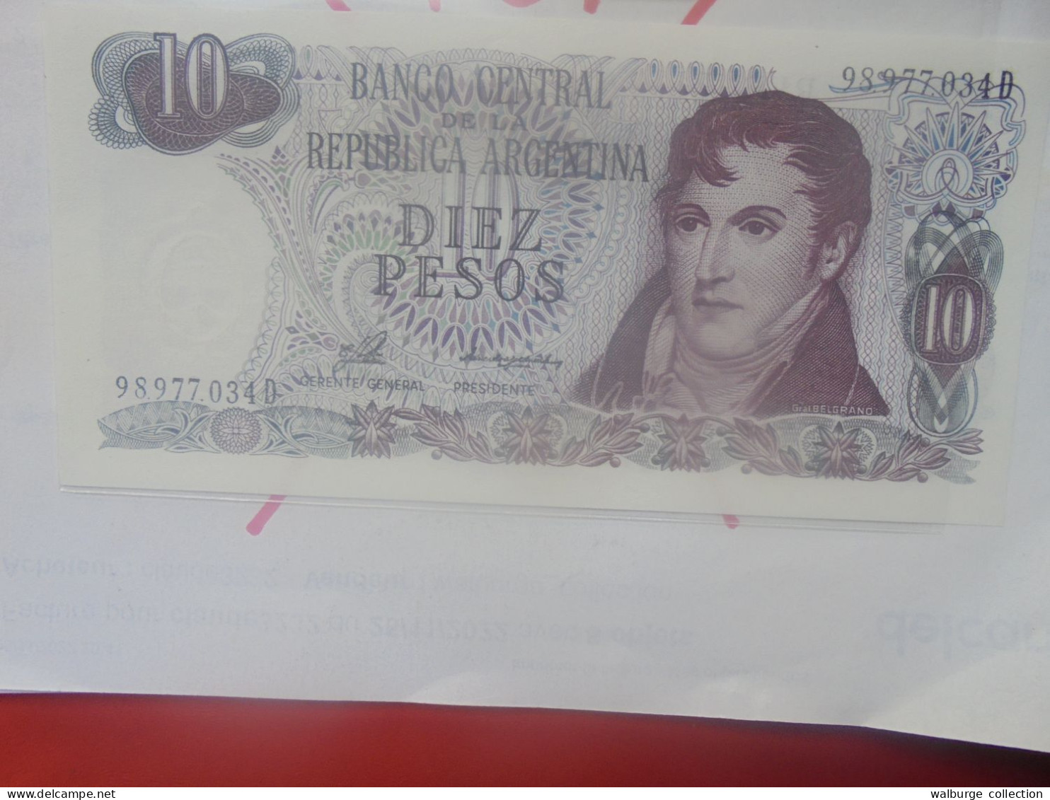 ARGENTINE 10 PESOS 1976 Neuf (B.33) - Argentina