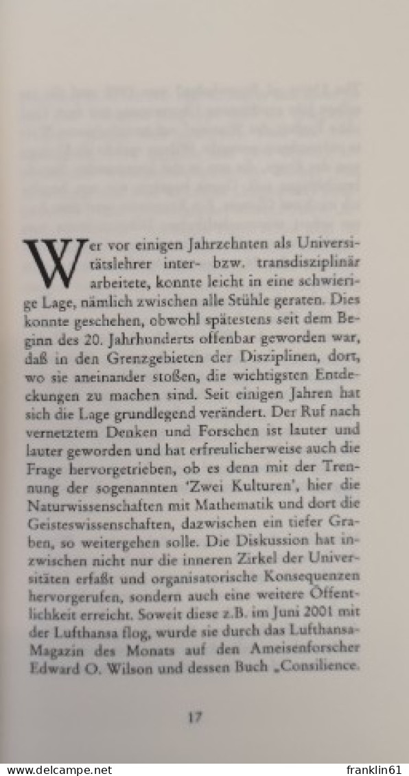 Über Den Zusammenhang Der Wissenschaften Und Künste. Mit Annotierter Bibliographie. - Philosophie