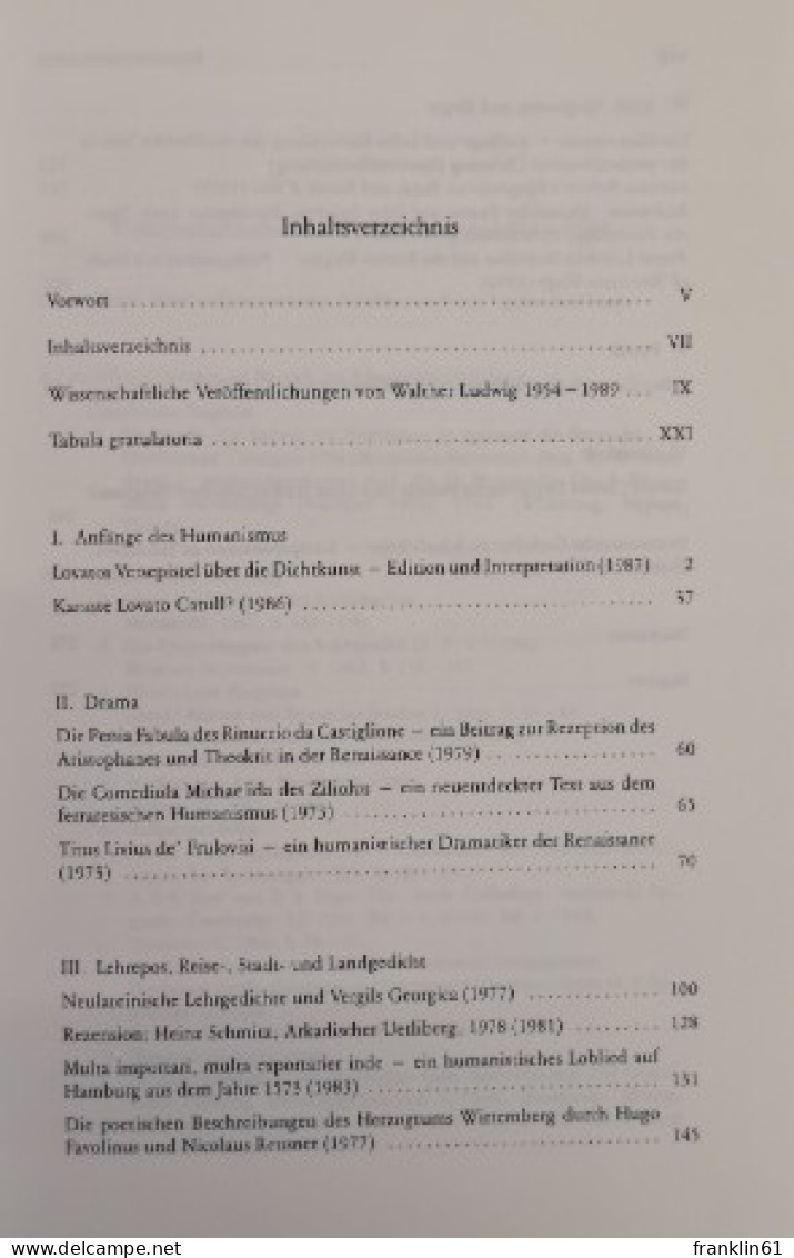 Litterae Neolatinae. Schriften Zur Neulateinischen Literatur. - Altri & Non Classificati