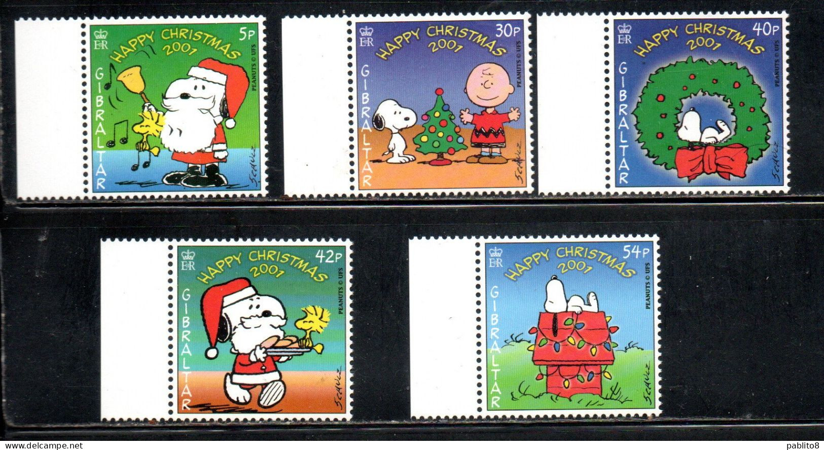 GIBRALTAR GIBILTERRA 2001 CHRISTMAS NATALE NOEL WEIHNACHTEN NAVIDAD SERIE COMPLETA COMPLETE SET MNH - Gibilterra