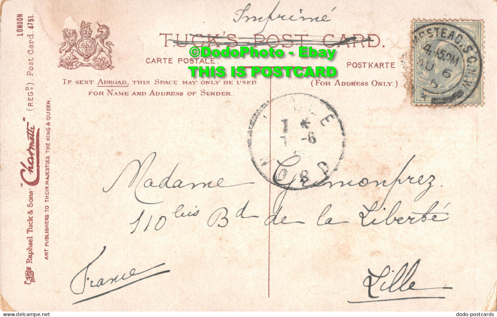 R375684 London. Thames Embankment. Charmette Post Card 4751. 1906 - Sonstige & Ohne Zuordnung