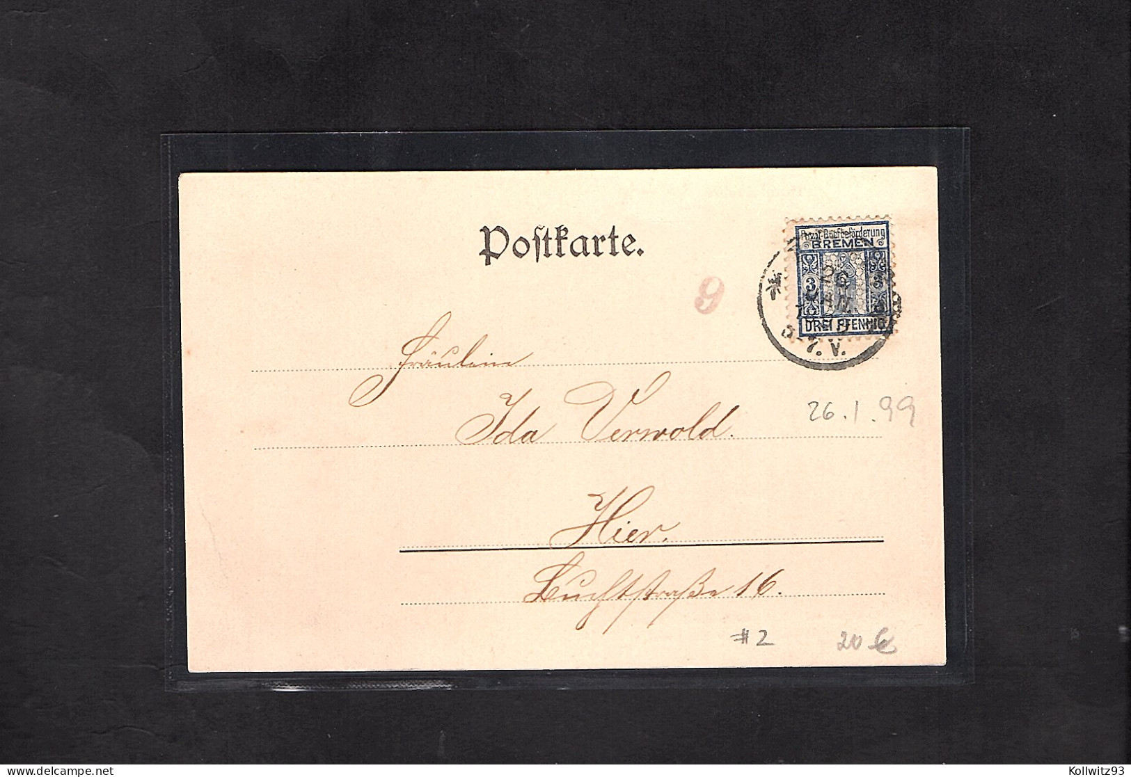 Privatpost, Bremen EF. Mi.-Nr. 2 - Private & Local Mails