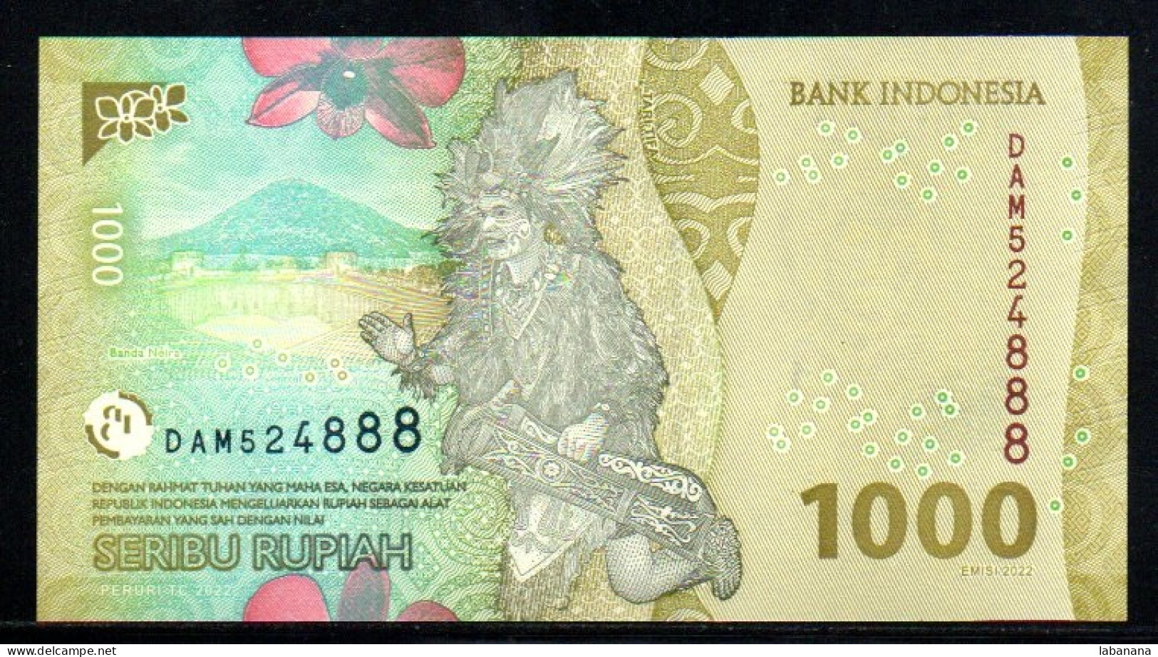 688-Indonésie 1000 Rupiah 2022 DAM524 Neuf/unc - Indonésie