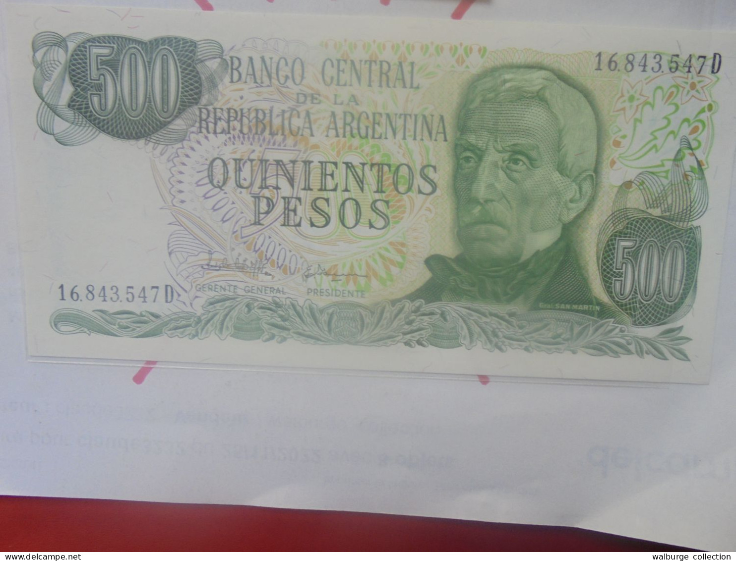 ARGENTINE 500 PESOS 1977-82 Neuf (B.33) - Argentina