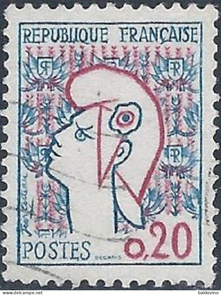 France 1961 Marianne De Cocteau N° 1282 - 1961 Marianne Of Cocteau