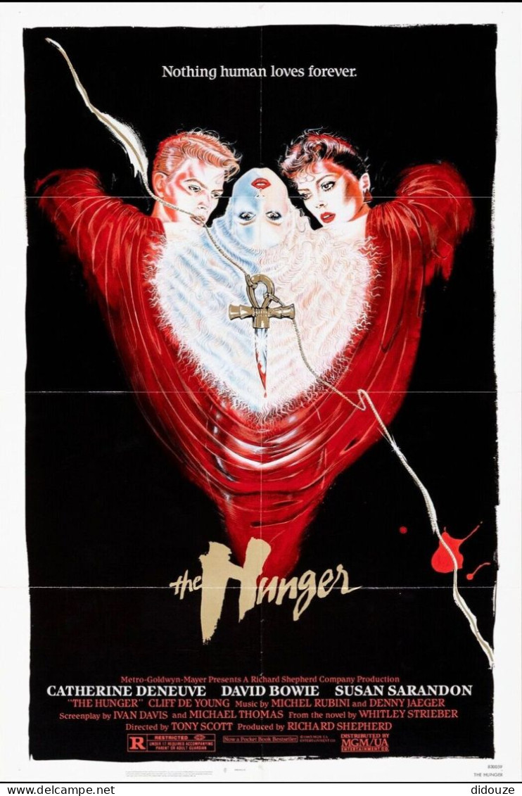 Cinema - The Hunger - Catherine Deneuve - David Bowie - Illustration Vintage - Affiche De Film - CPM - Carte Neuve - Voi - Affiches Sur Carte