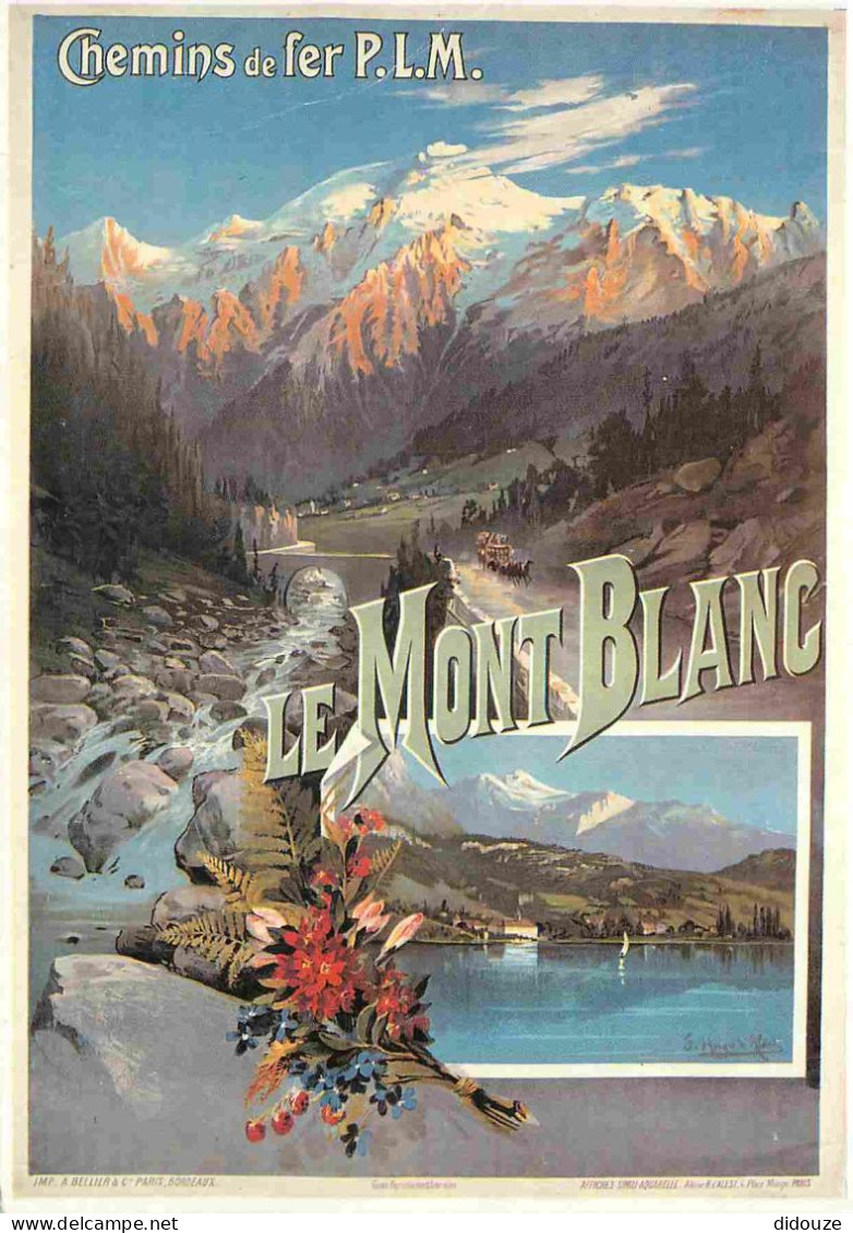 Publicite - Chemins De Fer P.L.M. - Le Mont Blanc - IllustrationHugo D'Alési Illustrateur - Vintage - Reproduction D'Aff - Werbepostkarten