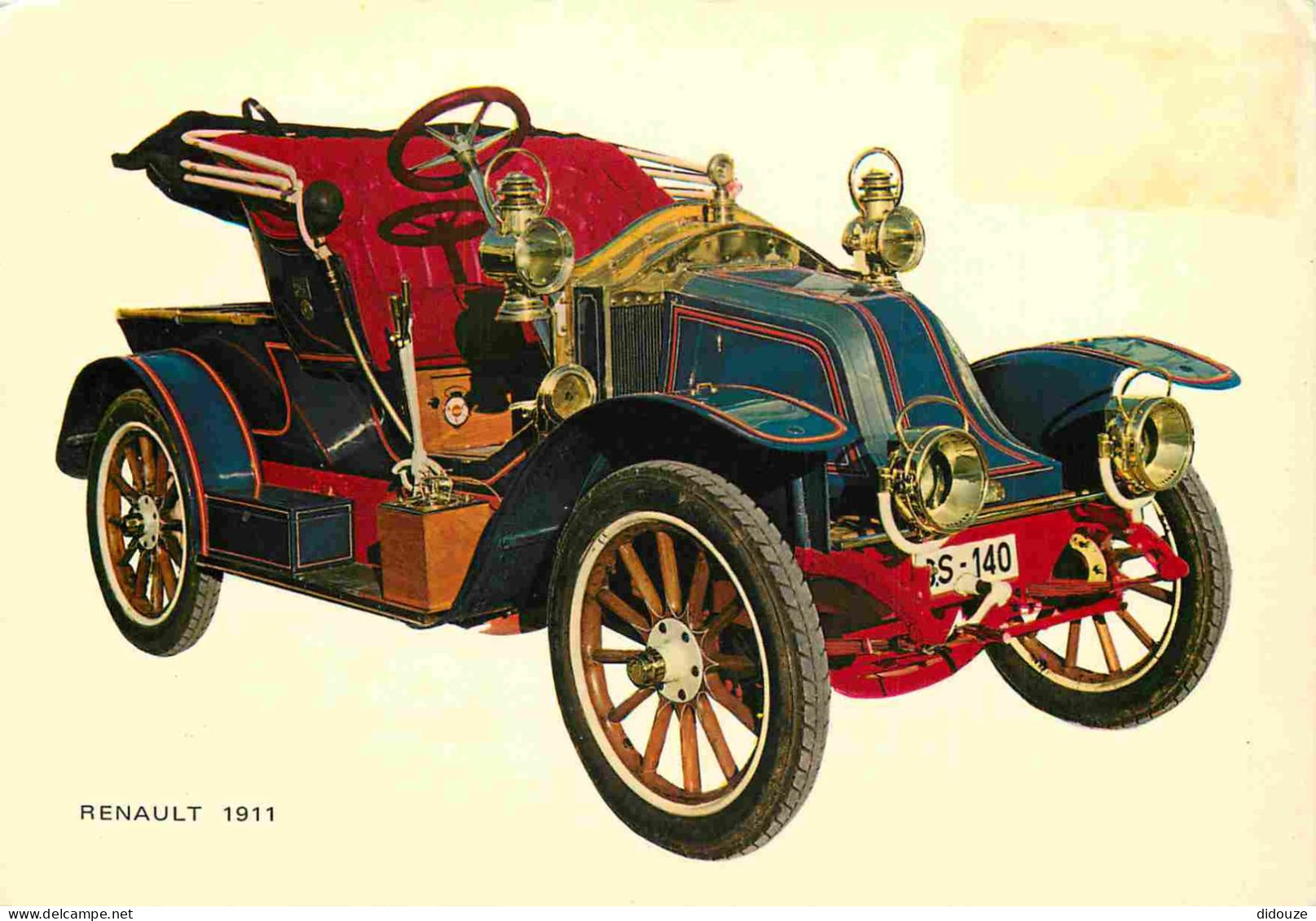 Automobiles - Voiture Ancienne - Renault 1911 - Illustration - CPM - Voir Scans Recto-Verso - Voitures De Tourisme