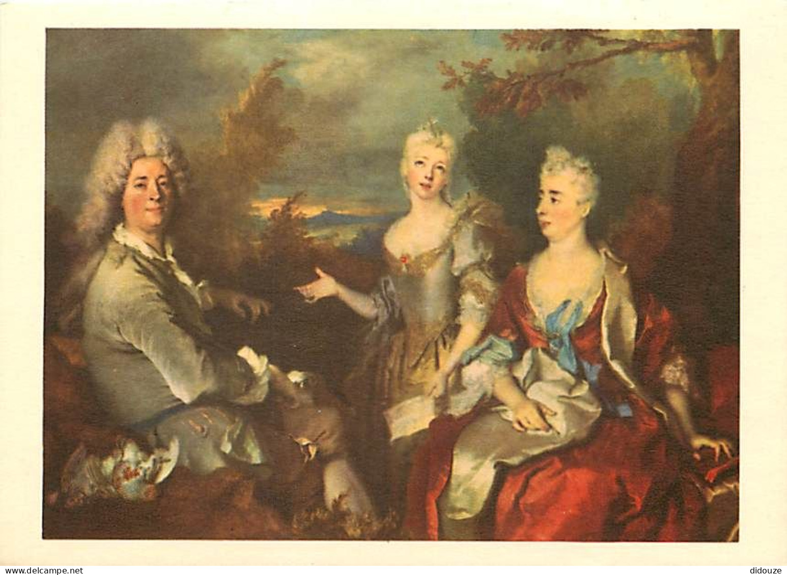 Art - Peinture - Nicolas De Largillière - Portrait Du Peintre  De Sa Femme Et De Sa Fille - Carte De La Loterie National - Paintings