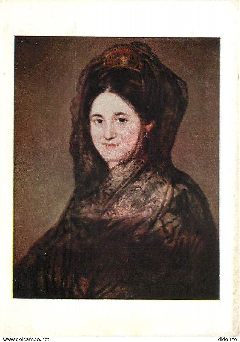 Art - Peinture - Francisco De Goya - Bean Uasal Agus Mantille Dhubh Uirthi - Lady In A Black Mantilla - Portrait - Carte - Malerei & Gemälde