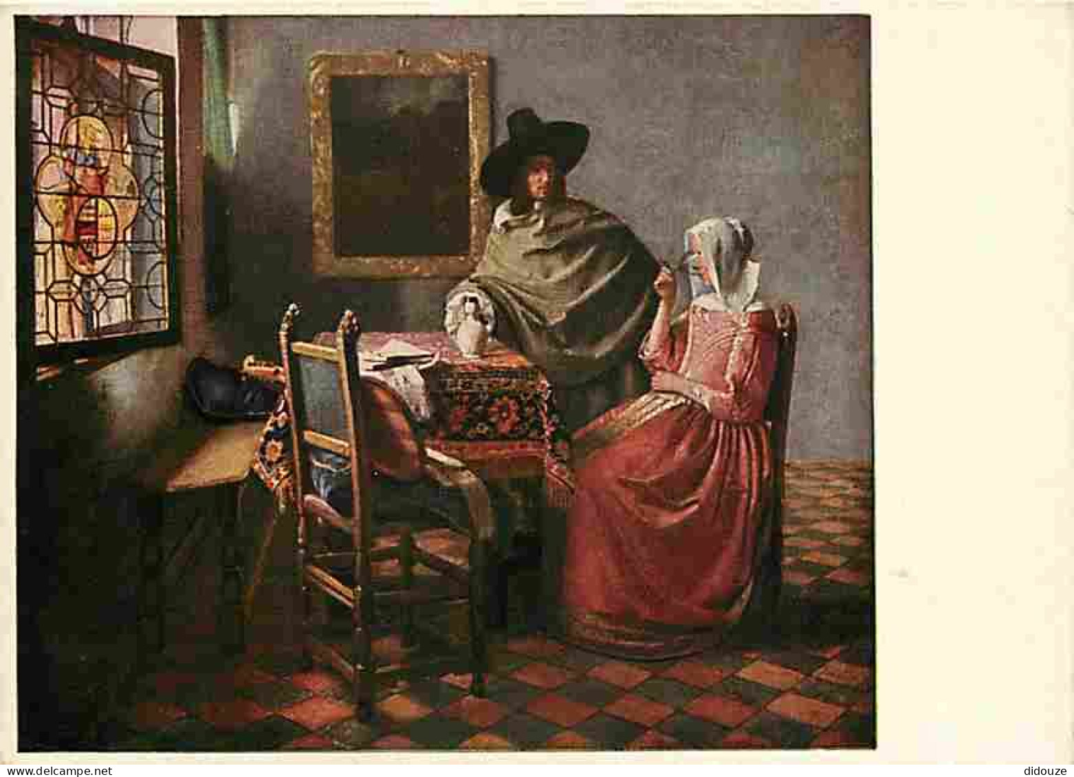 Art - Peinture - Johannes Vermeer Van Delft - Dégustation Du Vin - CPM - Voir Scans Recto-Verso - Paintings