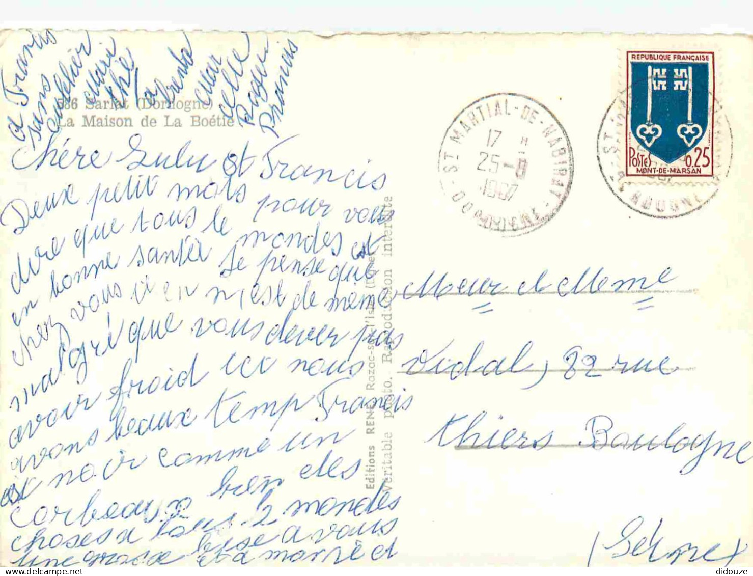 24 - Sarlat La Caneda - Maison Natale D'Etienne De La Boétie - Mention Photographie Véritable - Carte Dentelée - CPSM Gr - Sarlat La Caneda