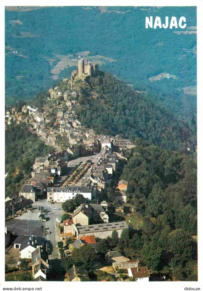 12 - Najac - Vue Générale Aérienne De La Ville Dominée Par Le Château - CPM - Voir Scans Recto-Verso - Najac