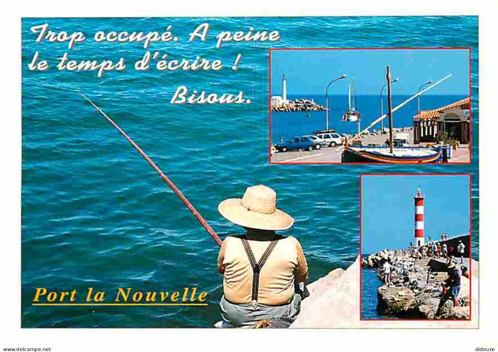 11 - Port La Nouvelle - Multivues - Pecheur à La Ligne - Flamme Postale De Port La Nouvelle - CPM - Voir Scans Recto-Ver - Port La Nouvelle