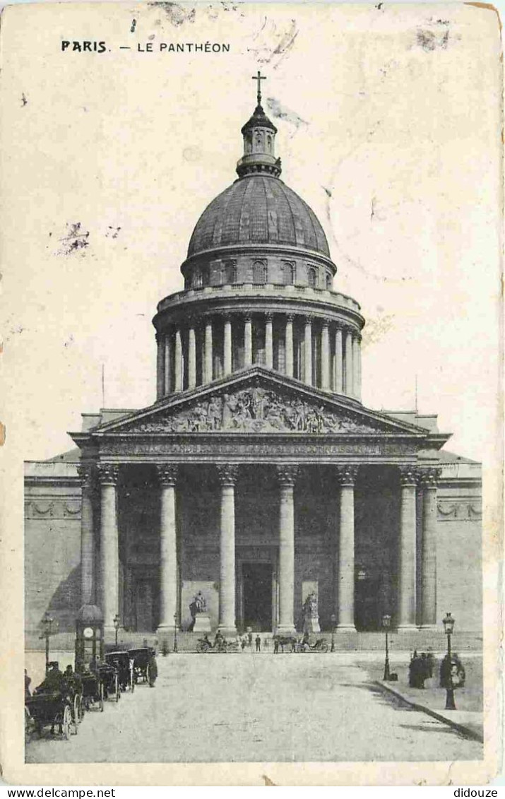75 - Paris - Le Panthéon - Animée - CPA - Oblitération Ronde De 1909 - Voir Scans Recto-Verso - Panthéon