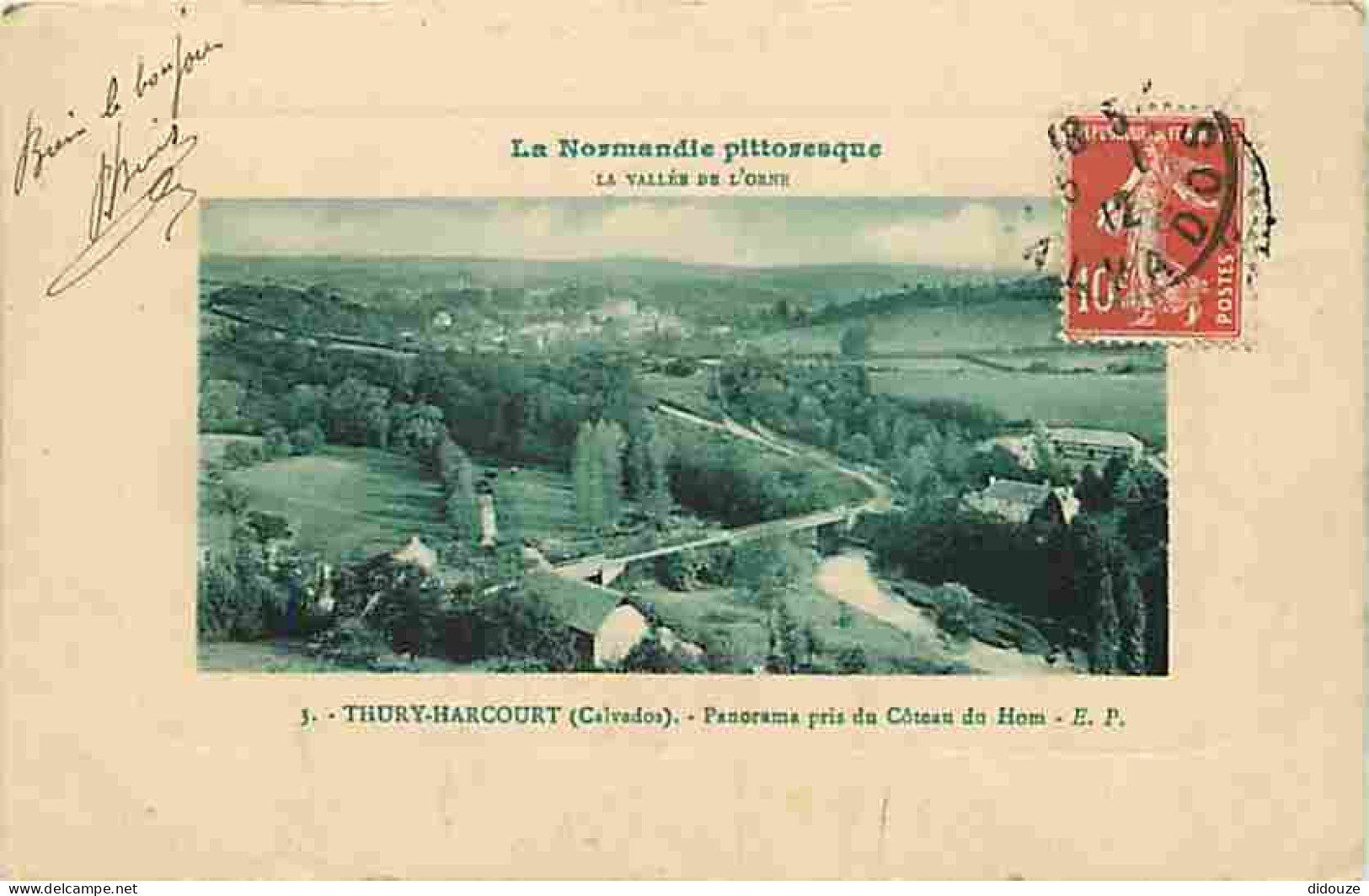 14 - Thury-Harcourt - Panorama Pris Du Coteau Du Hom - La Vallée De L'Orne - Oblitération Ronde De 1912 - CPA - Voir Sca - Thury Harcourt