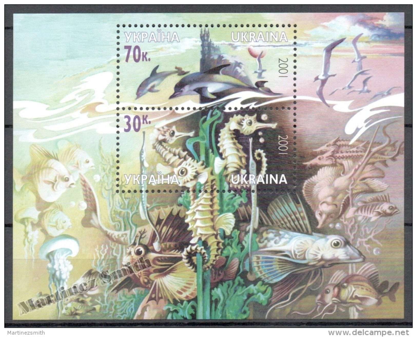 Ukraine 2001 Yvert BF 28, The Black Sea - Miniature Sheet - MNH - Ukraine