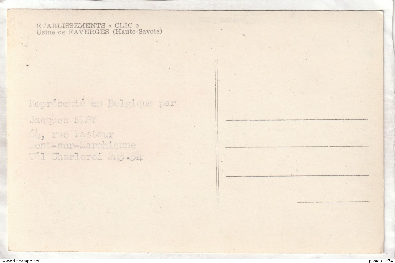 CPSM :  14 X 9  -  ETABLISSEMENT  " CLIC "  Usine De FAVERGES - Faverges