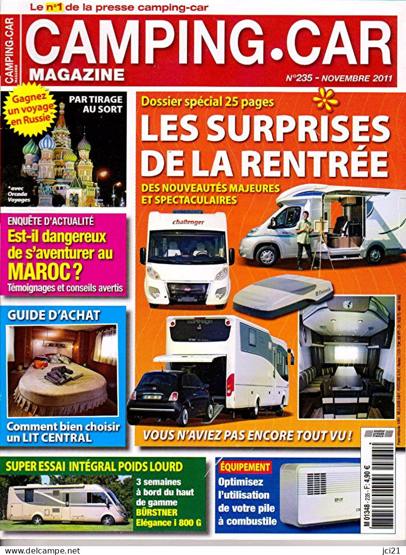 CAMPING-CAR Magazine N° 235 Novembre 2011 (Maroc, Monténégro) _RLCC-235 - Camping
