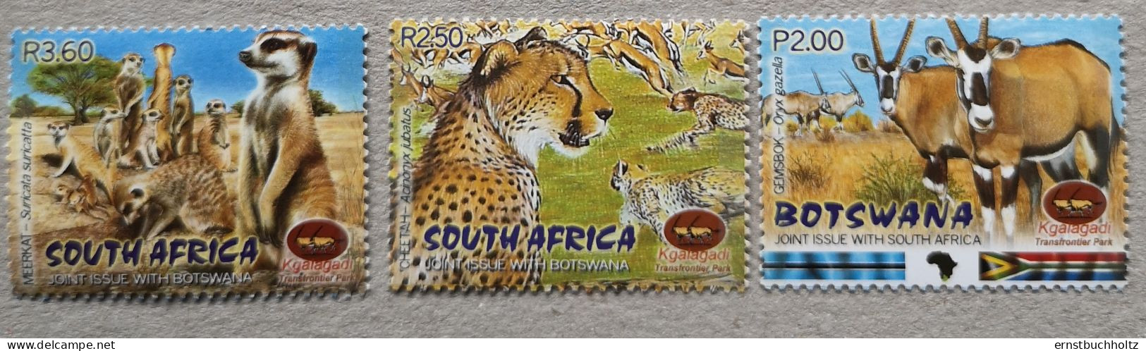 Südafrika 2001 Wildtiere Mi 1358/61** Im Angebot Nur Die 3v** Säuger - Ungebraucht