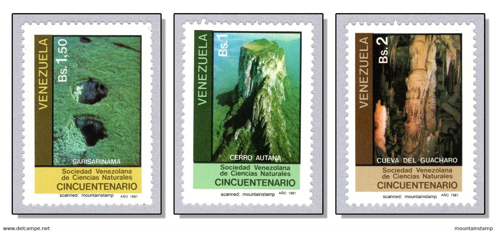 Venezuela 1982 Cerro Autana Mountains Berge Montagnes Montagne Höhle Cave Grotte Caverne Sinkhole Doline  - MNH ** - Venezuela