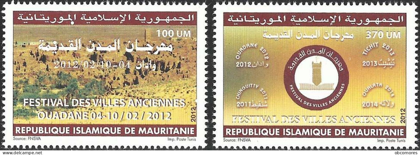 Mauritanie - Mauritania 2012 - Mi 1197 1198 Festival Des Villes Anciennes (1) OUADANE ** MNH Festival Of Ancien Cities - Altri & Non Classificati