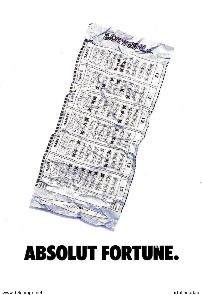 [MD5260] CPM - ABSOLUT FORTUNE - ABSOLUT VODKA COLLECTION 281  - PROMOCARD 4964 - PERFETTA - Non Viaggiata - Werbepostkarten