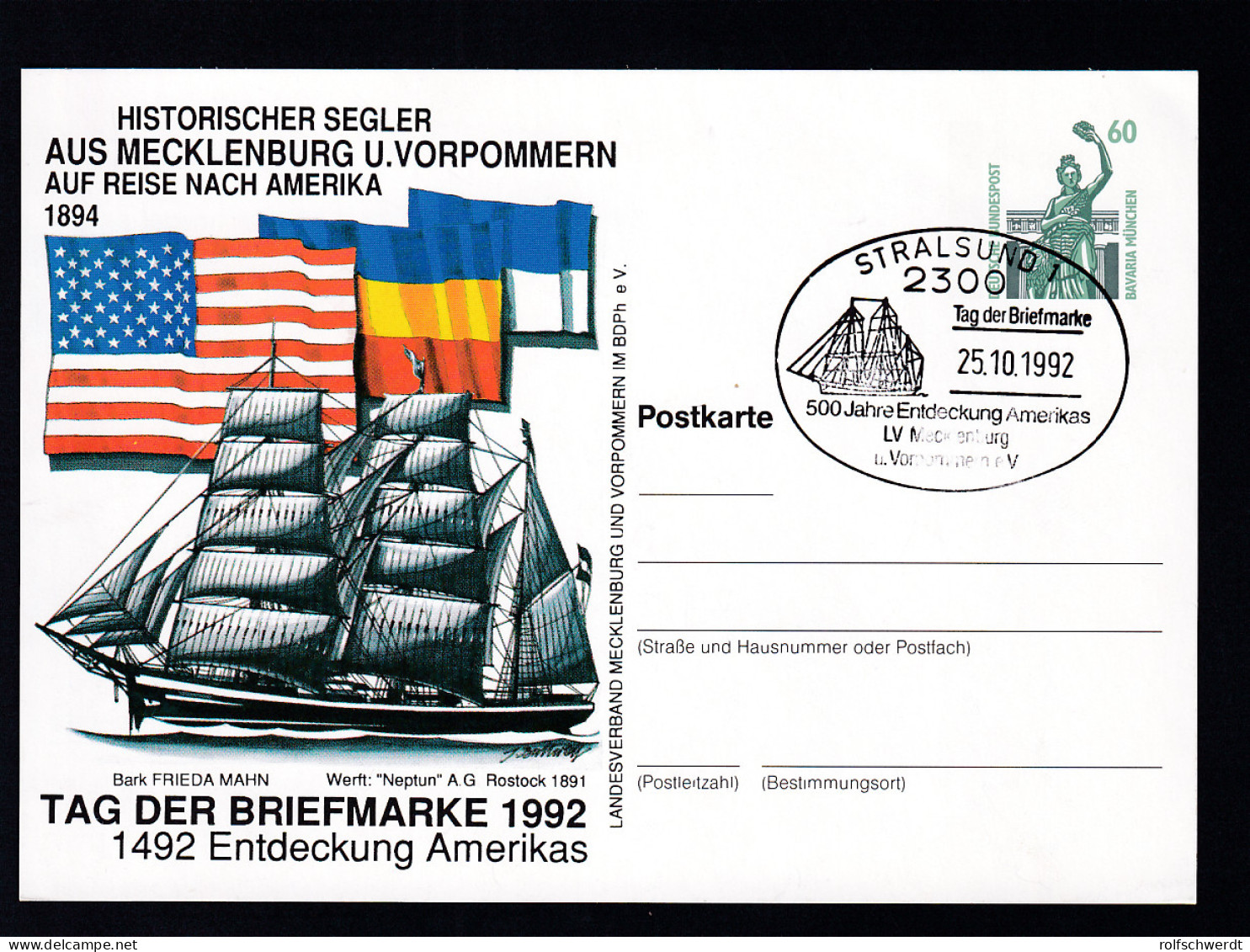 Tag Der Briefmarke 1992 Mit Sonderstempel Ohne Anschrift - Other & Unclassified