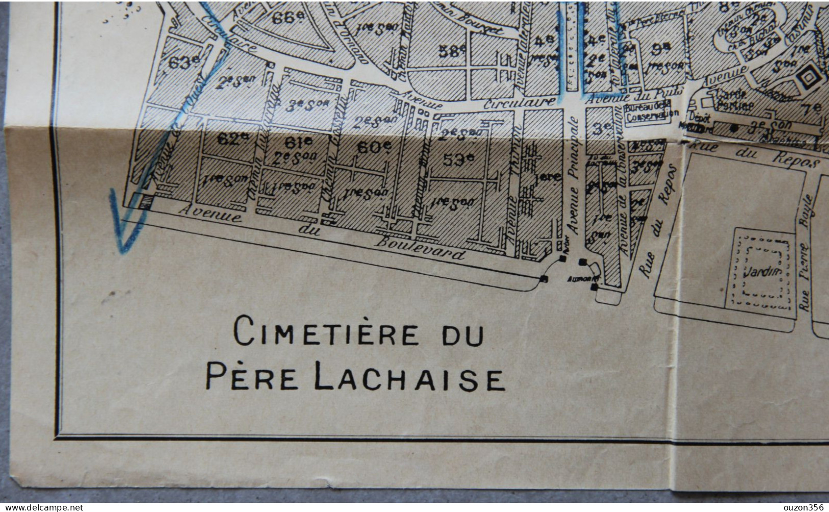 Cimetière Du Père-Lachaise (Paris), Plan - Andere & Zonder Classificatie