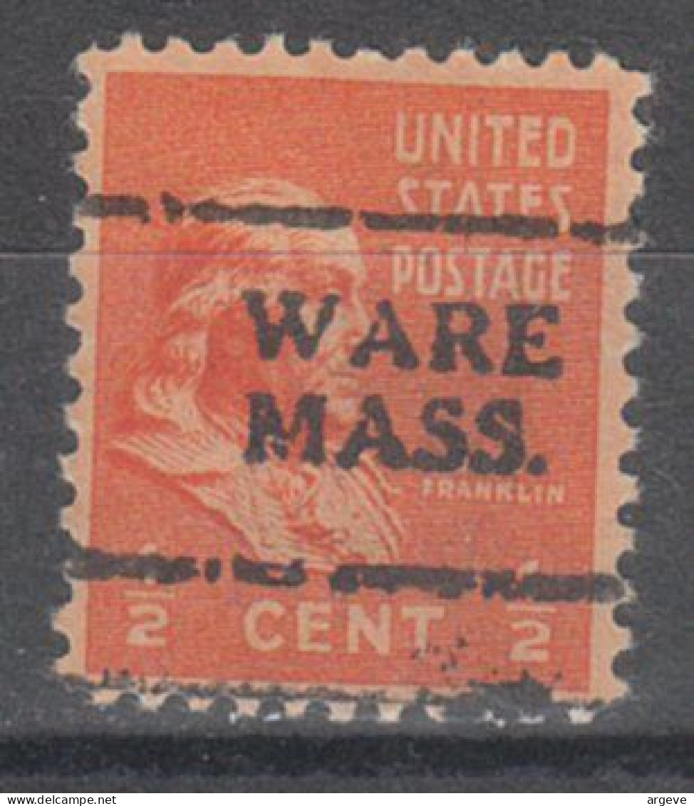 USA Precancel Vorausentwertungen Preo Locals Massachusetts, Ware 701 - Vorausentwertungen