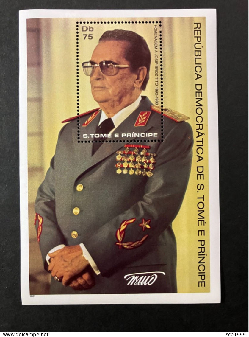 São Tomé & Príncipe 1981 - General Tito S/S MNH - Sao Tomé Y Príncipe