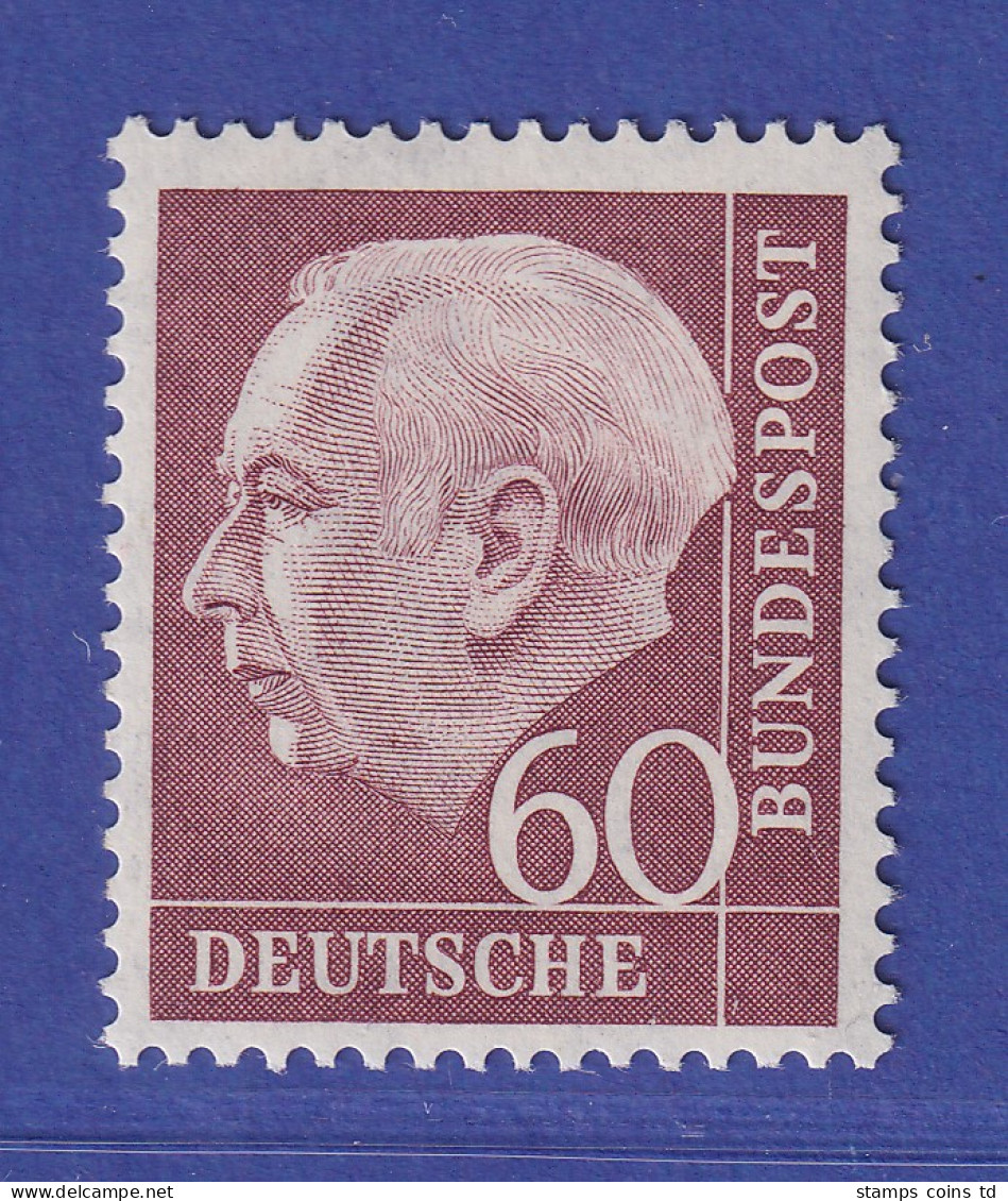 Bundesrepublik 1954 Theodor Heuss 60 Pf Mi.-Nr. 190 ** Gpr. SCHLEGEL BPP - Neufs