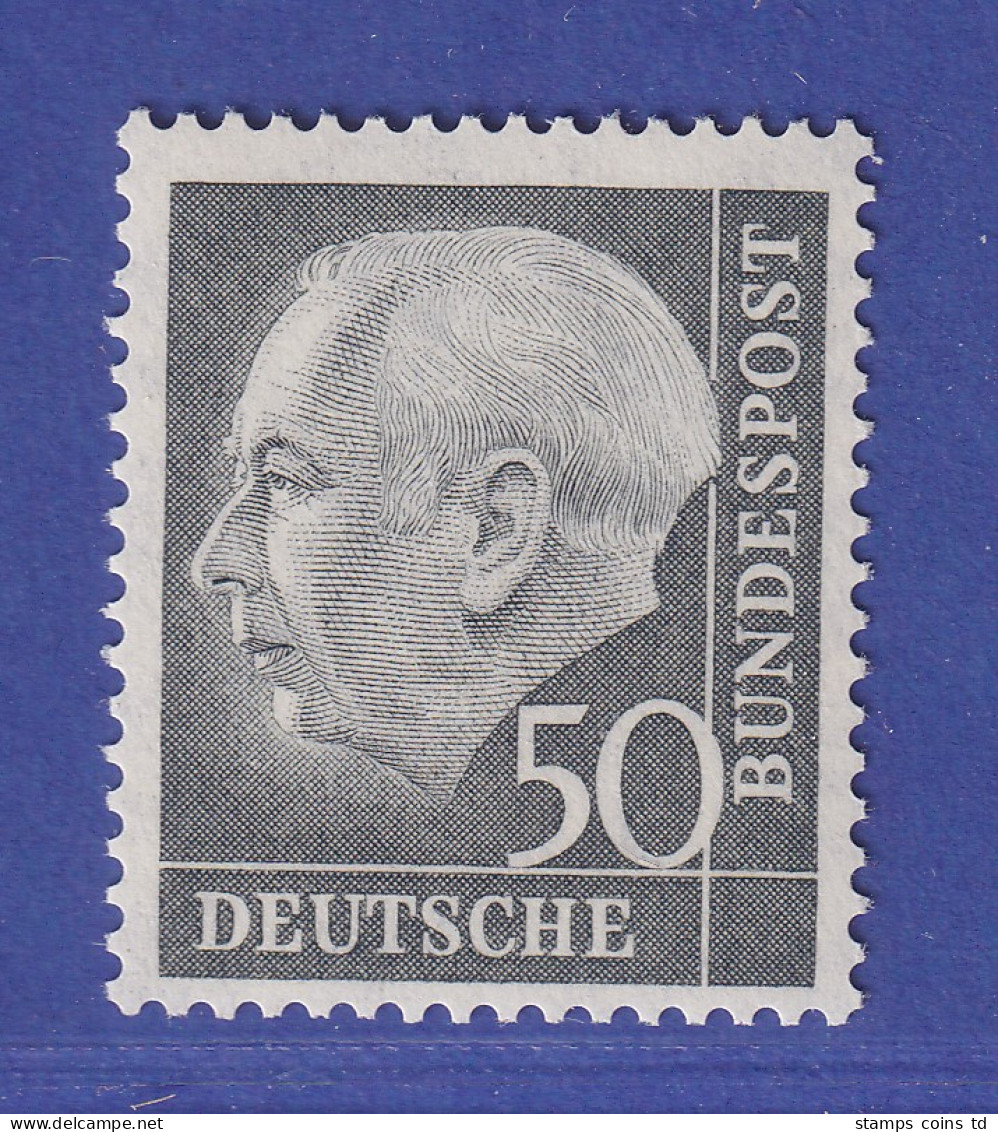 Bundesrepublik 1954 Theodor Heuss 50 Pf Mi.-Nr. 189 ** Gpr. SCHLEGEL BPP - Neufs