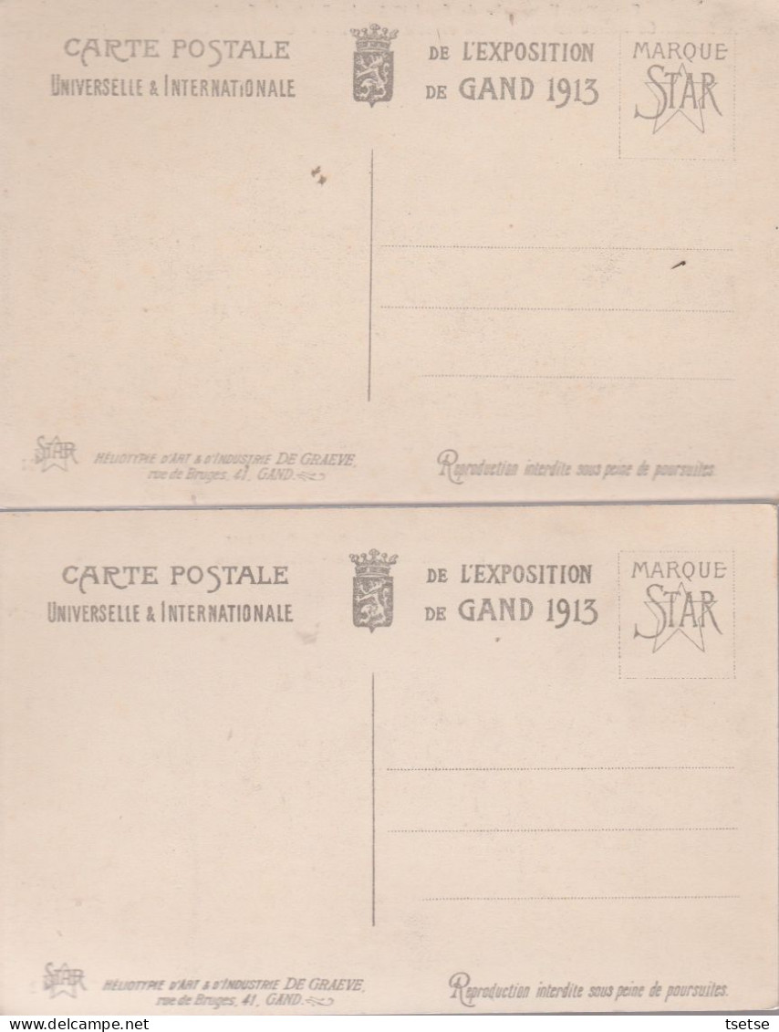 Gent- Gand - Expo De 1913 - Le Palais Du Canada - 2 PK ( Voir Verso ) - Gent