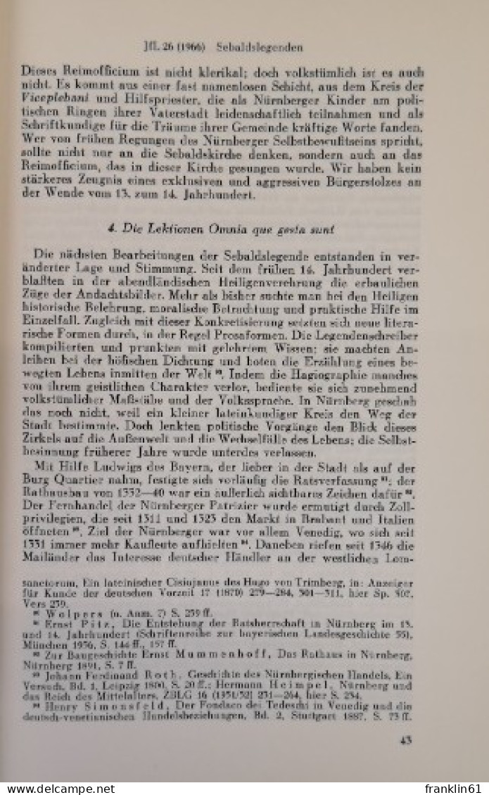 Die Sebaldslegenden In Der Mittelalterlichen Geschichte Nürnbergs. - 4. 1789-1914